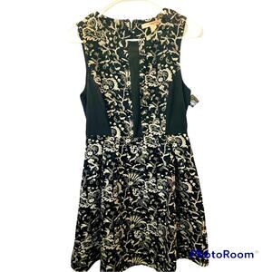 Jacquard Fit & Flare Dress